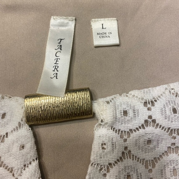 Tacera Womens Dress Large Eyelet Lace Shift Long Sleeve Knee Length Dress - Picture 8 of 10